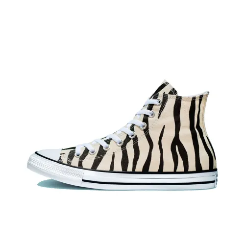 Конверс All Star Коллекция Высокие Кеды Женские Черно-белая Зебра Полосы