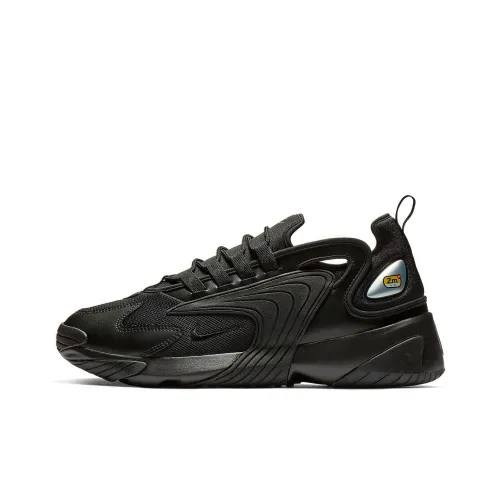 Nike Zoom 2K Low Топ Толстая подошва Кроссовки Унисекс Черные