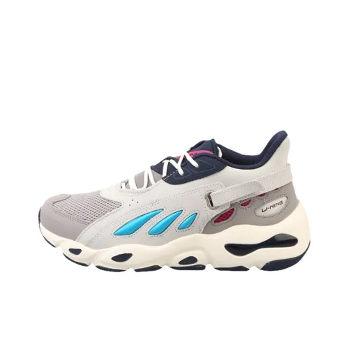 LINING Бабочка Нескользящая Легкая Низкая Подошва Кроссовки Унисекс Серый Синий