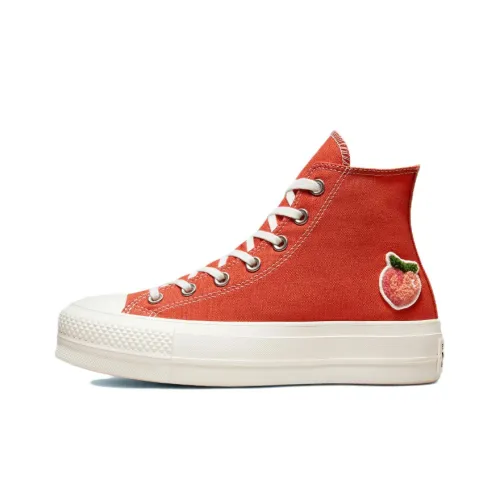 Converse Chuck Taylor All Star Lift Платформа High MID Топ Кеды Женские Кораллово-красный