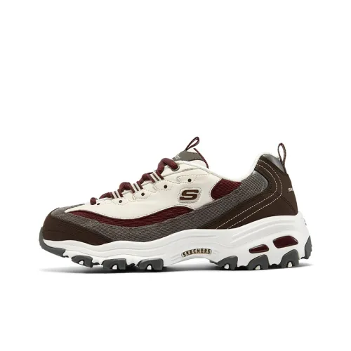 Skechers D'LITES 1,0 массивные кроссовки женские бордовые коричневые