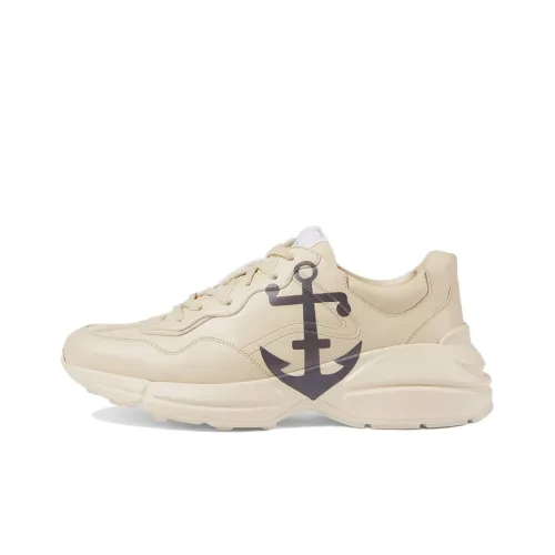 GUCCI Rhyton Толстая подошва Кроссовки Мужские Белые