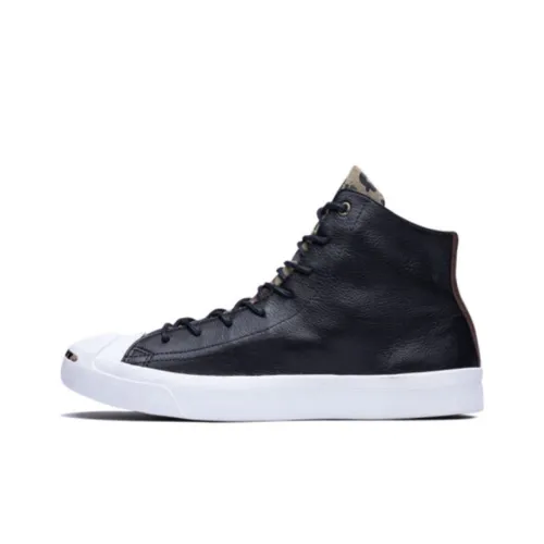 Конверс Jack Purcell Износостойкий и Легкий Высокий Топ Кеды Унисекс Черный