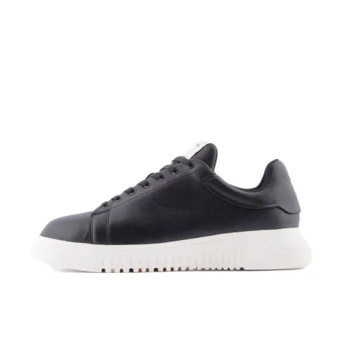 EMPORIO ARMANI Низкие кроссовки для скейтбординга Мужские Черные