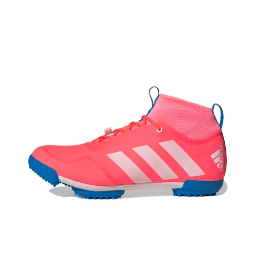 Adidas The Gravel Велоспорт Противоскользящий Устойчивый к истиранию MID Топ Велосипедные кроссовки Унисекс Розовый