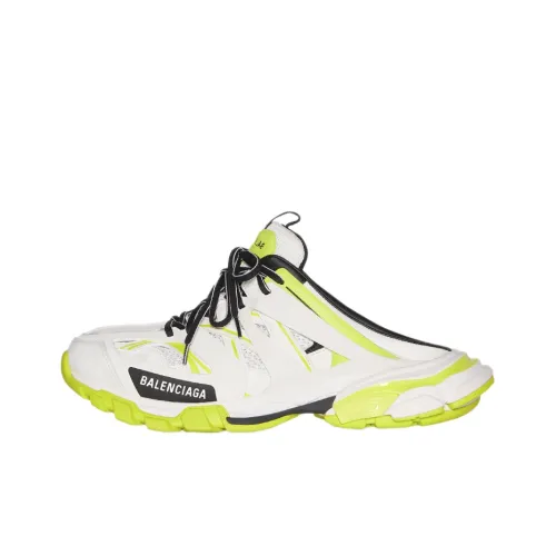 Balenciaga Дорожка Туфли на плоской подошве Женские Белые Желтые