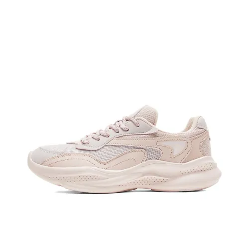 PEAK визуально увеличивает рост Низкий топ Толстая подошва Кроссовки Женские Розовые