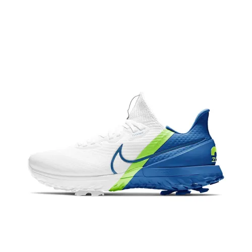 Nike Air Zoom Infinity Shock Absorbers Slip-resistant Low Golf Shoes Unisex White Blue Green Найк Эйр Зум Инфинити Шок Абсорберз Слип-Резистент Низкие Туфли для гольфа Унисекс Белый Синий Зеленый