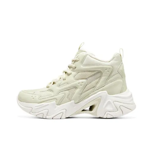 Skechers Stamina V6 MID Топ Толстая подошва Кроссовки Женские Белые