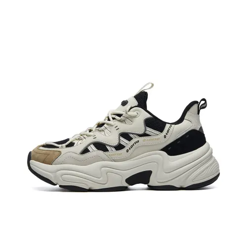 LOTTO Low-Top Crepe Sneakers Экрю/Темно-Бежевый/Черный Унисекс