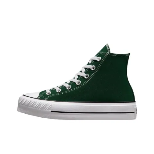 Converse Chuck Taylor All Star Lift Платформа Surplus Canvas High Топ Кеды Женские Зеленый