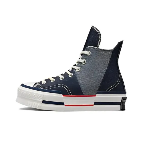Converse Chuck 70 Plus Retro Denim High Top Shoes Unisex Black Gray Конверс Чак 70 Плюс Ретро Деним Высокие Кеды Унисекс Черный Серый