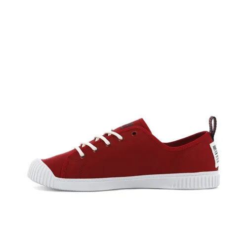 Палладий Easy Кружево Slip-resistant Abrasion-resistant Breathable Low-Top Shoes Women's Red