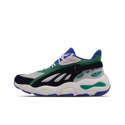 LINING Butterfly Slip-Resistant Abrasion-Resistant Lightweight Low-Top Footwear Men's Blue Green