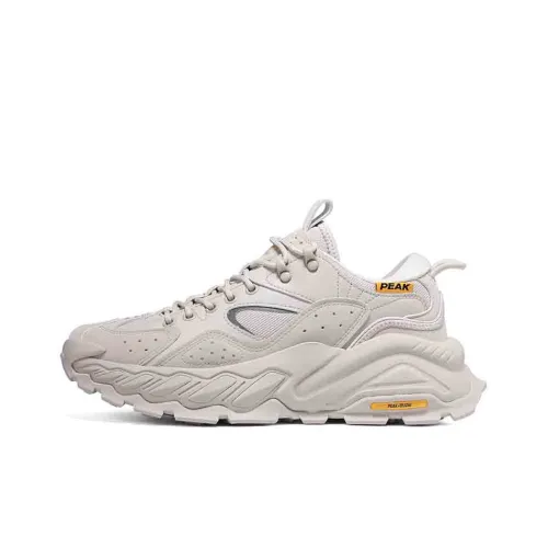 PEAK Taichi Journey 1 устойчивый к истиранию дышащий низкий топ кроссовки с толстой подошвой слоновая кость желтый