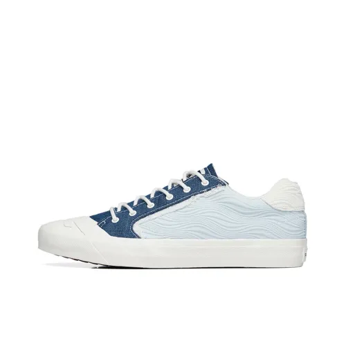 ANTA Противоскользящие Износостойкие Дышащие Низкие Кеды Мужские Белые и Синие