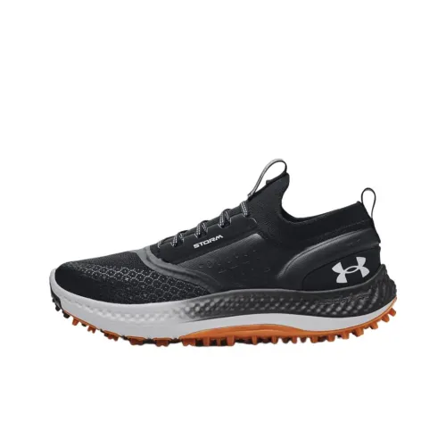 Under Armour Charged Phantom Spikeless UA Charged Phantom Low Топ Обувь для гольфа Мужская Черно-белая