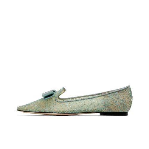 Jimmy Choo Gala Туфли на плоской подошве Женские Сине-зеленый