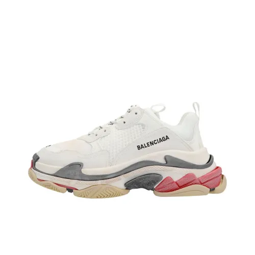 Balenciaga Triple S Low Топ Толстоподошвенные кроссовки Женские Белые