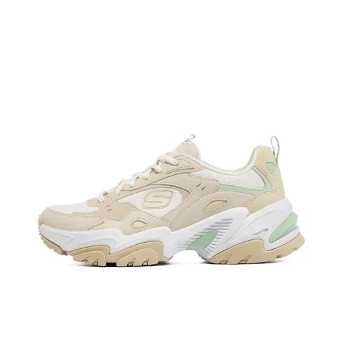 Skechers Stamina V2 Low Топ Толстая подошва Кроссовки Женские Естественный