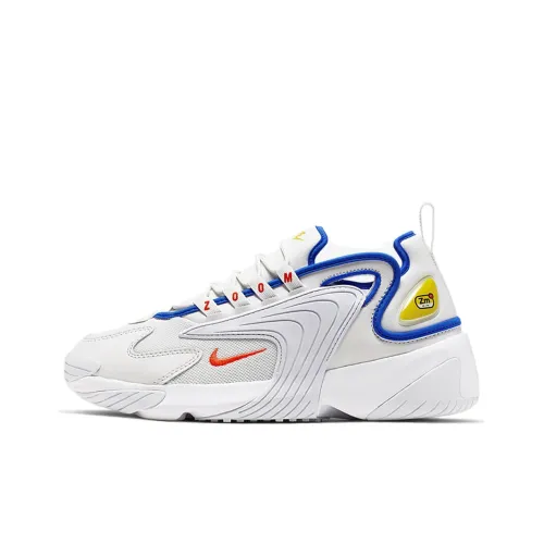 Nike Zoom 2K Дышащий и Легкий Низкий Топ Тяжелая Подошва Кроссовки Унисекс Синие Белые