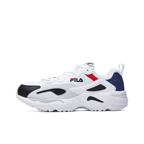 FILA Tracer Амортизация Устойчивый к истиранию Дышащий Низкий Топ Кроссовки для бега Мужские Белый Черный
