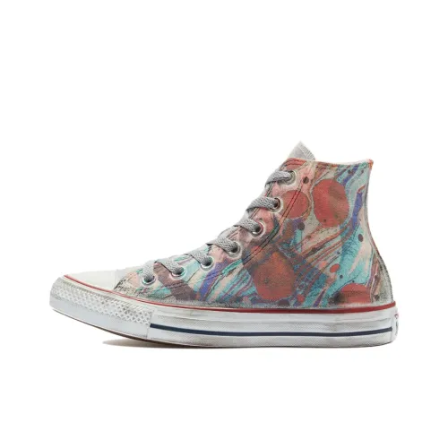 Converse Chuck Taylor All Star Tie Dye High Top Кеды Унисекс Серый Оранжевый Красный