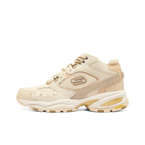 Skechers D'LITES Износостойкие Дышащие Поддерживающие Высокие Кеды Мужские Айвори