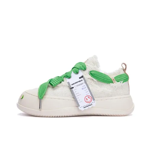 SMILEREPUBLIC Laugh series визуально увеличивает рост Низкие кеды унисекс Туманно-белый