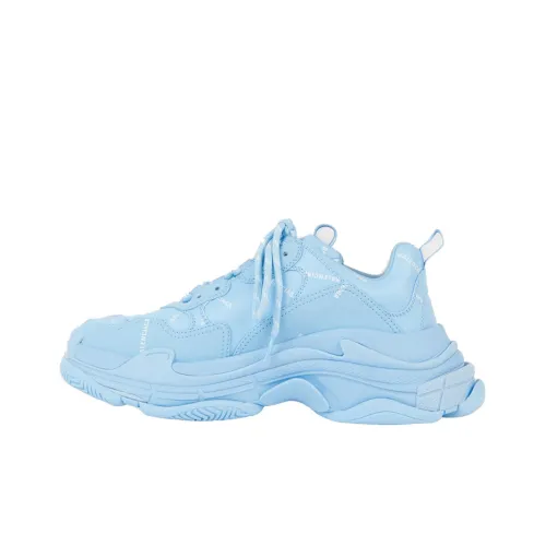Balenciaga Triple S Low Топ Толстая подошва Кроссовки Мужские Синие