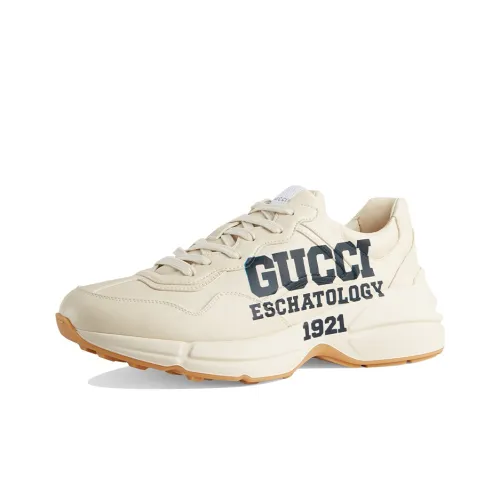 GUCCI Rhyton 25 с принтом низкий топ массивные кроссовки мужской цвет слоновая кость