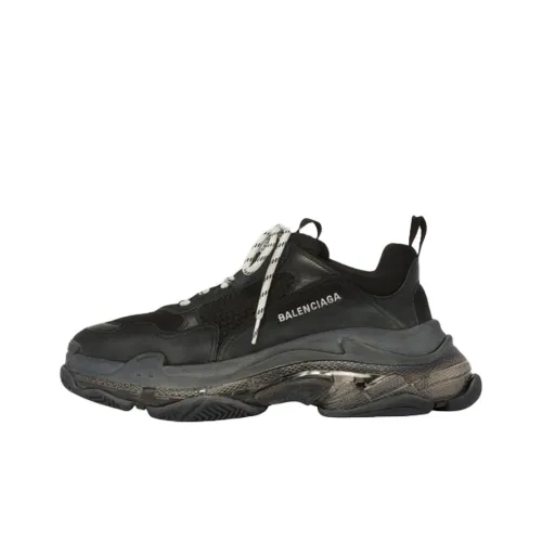 Balenciaga Triple S Low Топ Толстоподошвенные кроссовки Женские Черный