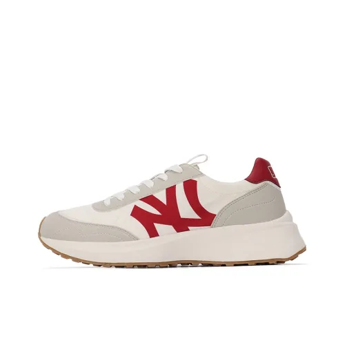 MLB Chunky Jogger Нью-Йорк Янкис Шокабойеры Устойчивые к истиранию Низкий топ Толстая подошва Кроссовки Унисекс Красный