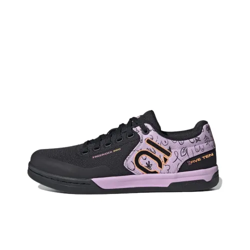 Adidas Five Ten Freerider Pro Амортизаторы Шок-абсорбирующие Противоскользящие Устойчивые к истиранию Низкий Топ Велосипедные кроссовки Черный Фиолетовый