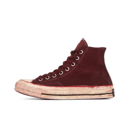 Конверс 1970s Chuck Crafted Dye High Top Abrasion Resistant Breathable Coating High Top Shoes Unisex Dark Red