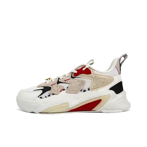 XTEP Амортизация Износостойкие Низкие Топ Кроссовки Мужские Белые Черные