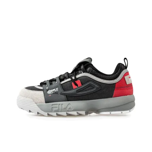 Staple x FILA FUSION Низкий топ толстая подошва кроссовки мужские серый черный