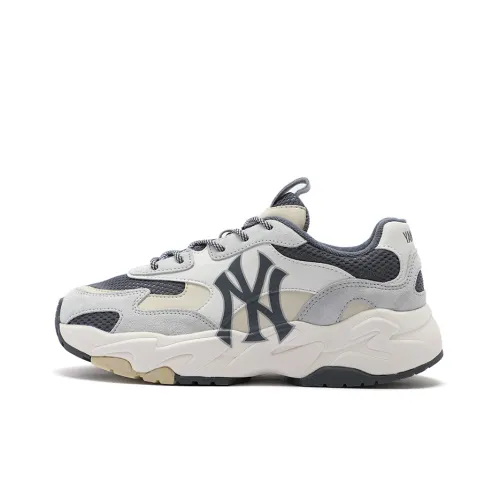 Mlb Base Logo Big Ball Chunky Амортизация Увеличение Высоты Низкий Топ Толстая Подошва Кроссовки Унисекс Серый