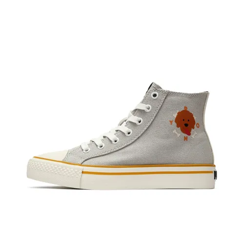 PONY Shooter Износостойкие Высокие Кеды Унисекс Серые