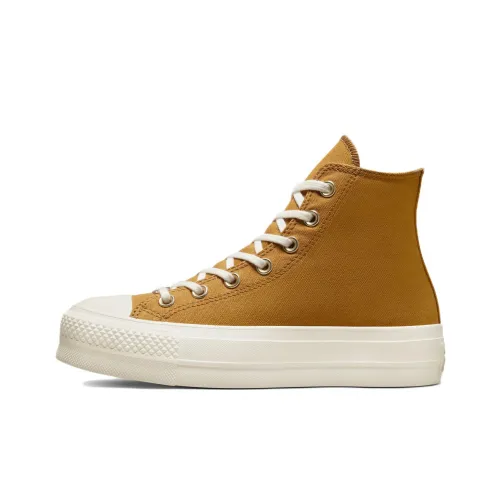 Converse Chuck Taylor All Star Lift Платформа Tonal Золотой Высокий Топ Кеды Женские Коричнево-желтый