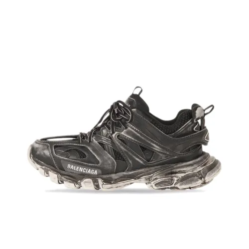 Balenciaga Track Low Top Толстая подошва Кроссовки Мужские Черные
