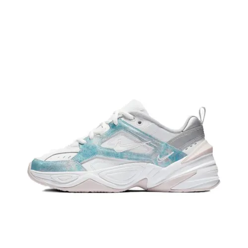 Nike M2K Tekno Low Топ Толстая подошва Кроссовки Женские Синие Белые