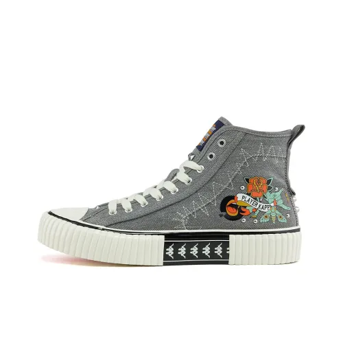 KAPPA ARTIST Коллаборация противоскользящие устойчивые к истиранию легкие высокие кеды унисекс джинсовый серый