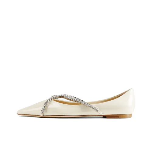 Jimmy Choo Genevi Туфли на плоской подошве Женские Белые