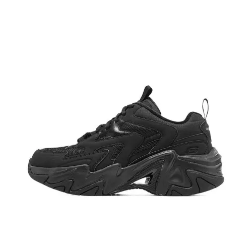 Skechers Stamina V6 Low Топ Толстая подошва Кроссовки Мужские Черные