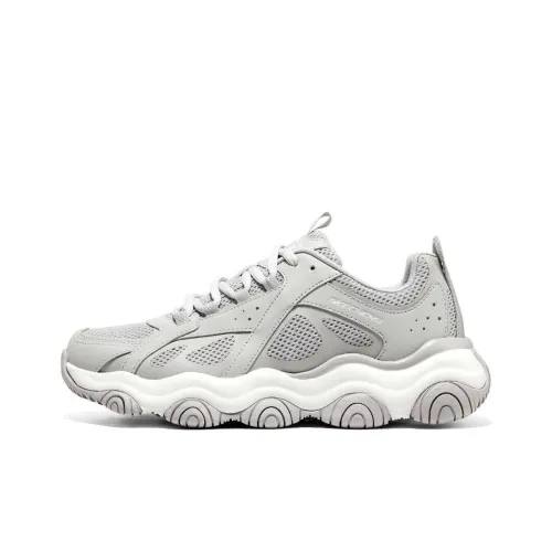 Skechers Rover X Фиолетовый Медвежонок Низкий Топ Толстая Подошва Мужские Светло-Серые Кроссовки