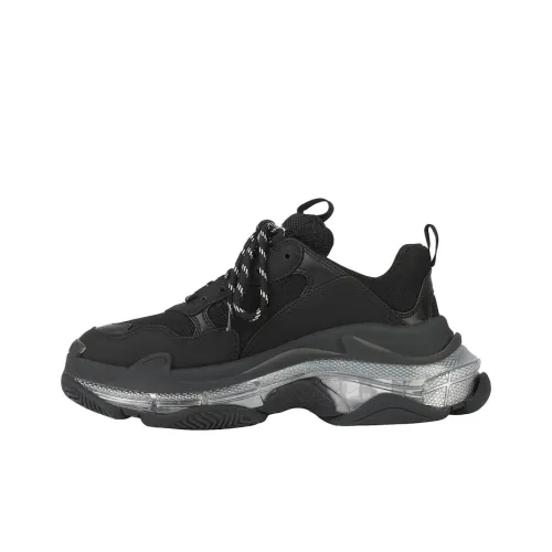 Balenciaga Triple S Low Топ Толстоподошвенные кроссовки Женские Черный