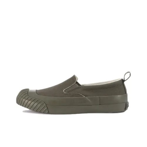 Конверс Big C FG OV Slip On Low Топ Кеды Унисекс Темно-оливковый Японская версия