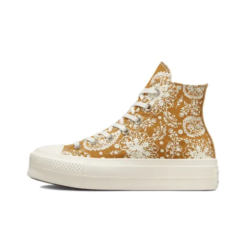 Converse Chuck Taylor All Star High Топ Кеды Женские Экрю Имбирно-желтый