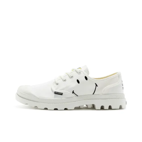 SMILEY x Palladium Pampa Hi Be Kind Slip-resistant Abrasion-resistant Breathable Cushioning Low-top Canvas Shoes Unisex